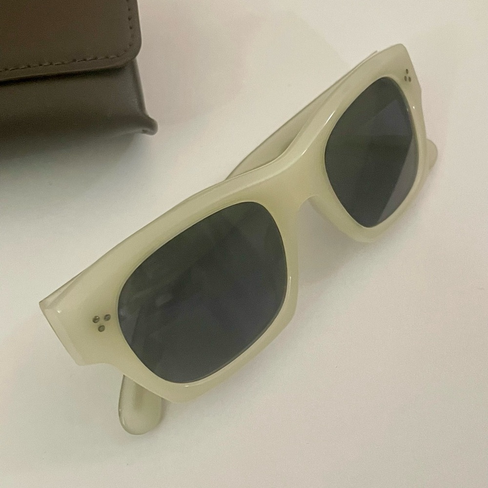 NEW Oliver Peoples Isba Sunglasses Ecru Cream Vintage Classic Designer - Picture 8 of 10